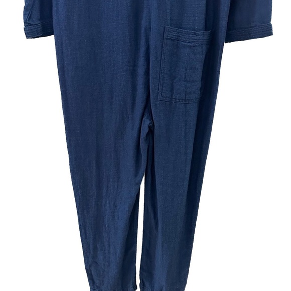NWT FREE PEOPLE x Sandrine Rose Kimono Jumpsuit Sz Small Deep Blue Soft - Picture 8 of 10